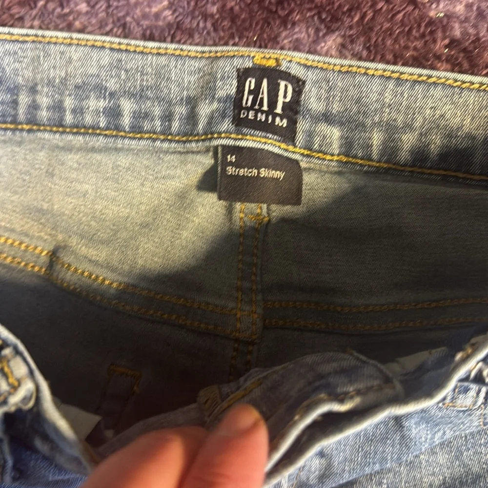 2/$10 Boys sz 14 GAP Light Blue Stretch Skinny Jeans